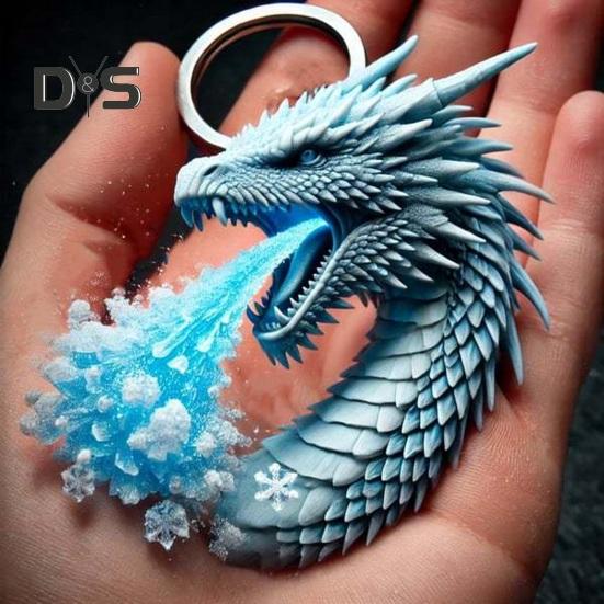 Акриловый брелок-подвеска в форме 3D дракона для детей и взрослых, сумка, чемодан, телефон, многофункциональное подвесное украшение