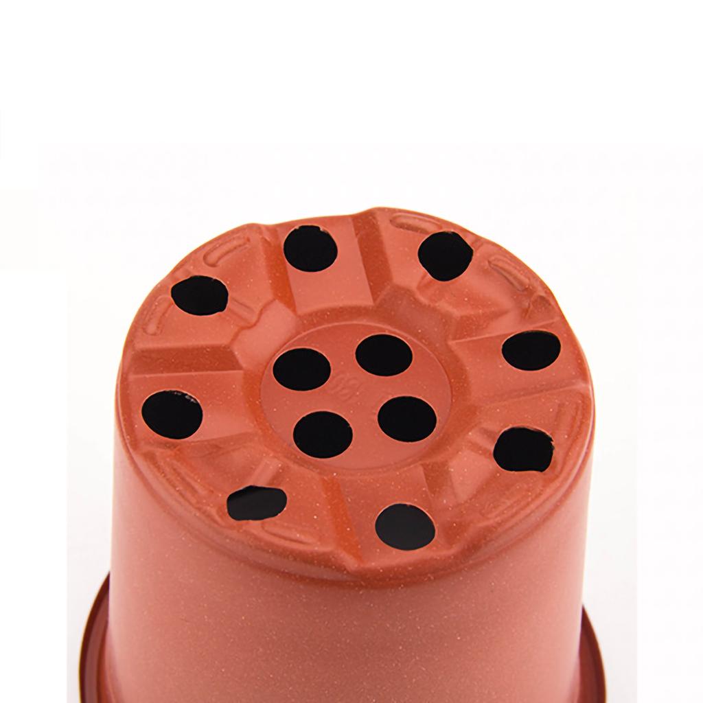 Thickened Plastic Plant Nursery Pot 2 Color Seedling Pot Flower Plant Container for Garden Balcony