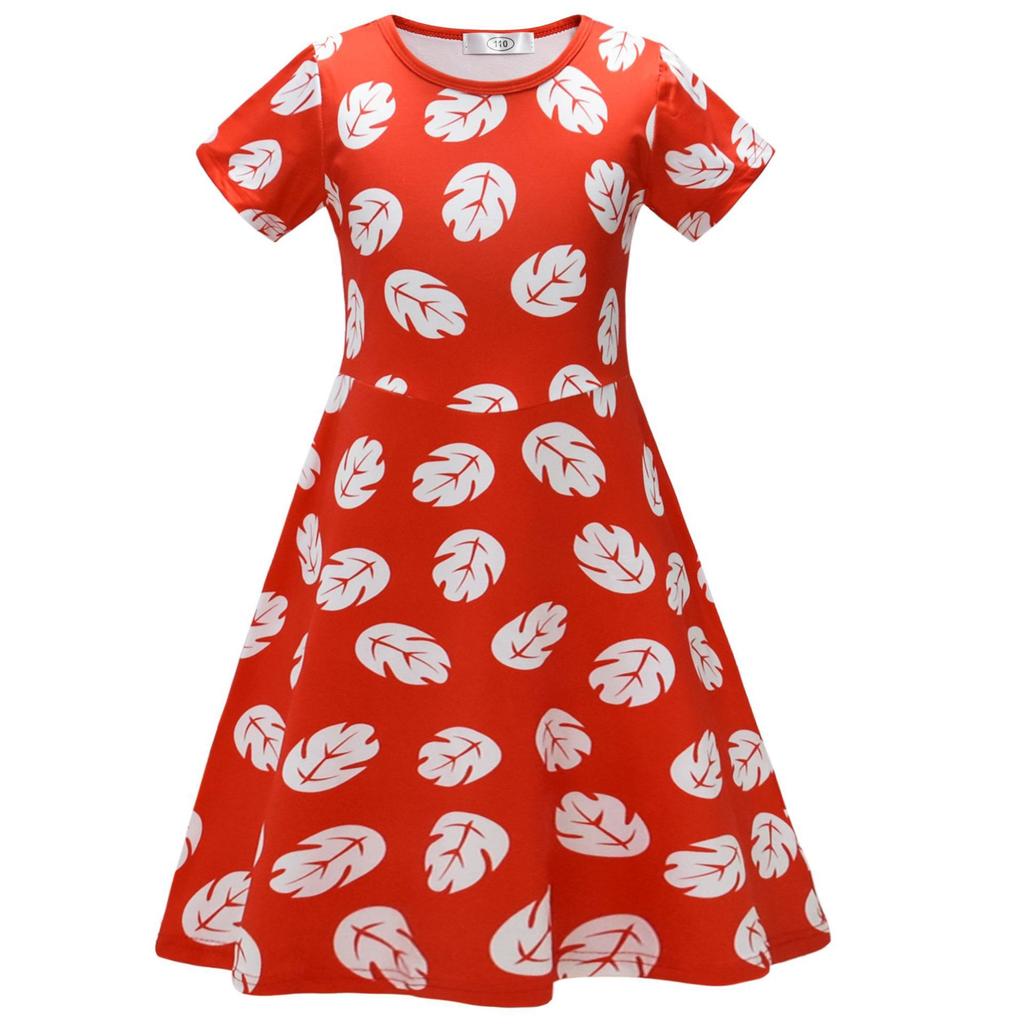 New Star Baby Lilo And Stitch Lilo Cos Girls Short Sleeve Dress + Bag