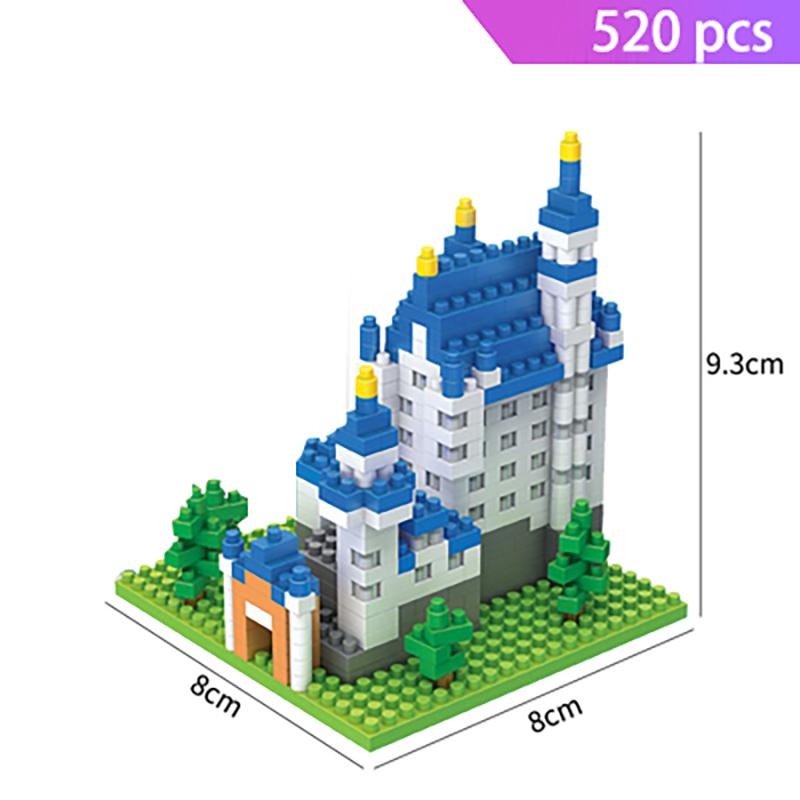 Micro Bricks Mini Architecture Sets Eiffel Tower Big Ben Rome Colosseo Model Building Diamond Blocks Pyramid Pisa Taj Mahal Kits