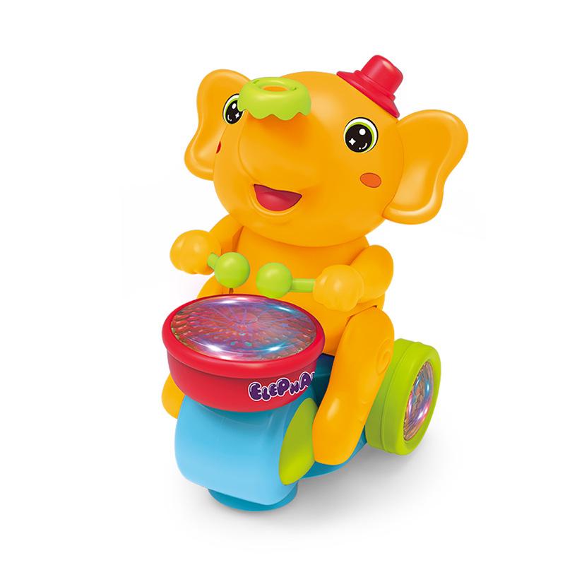 Musical Elephant Toy Motorcycle with Lights & Hovering Ball