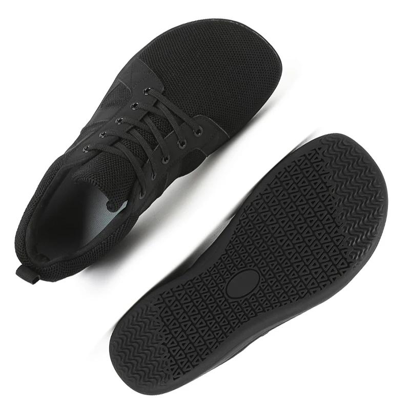 New Men's Wide Minimalist Barefoot Sneakers Unisex Minimalist Artificial Sneakers Lightweight Adjustable Slip On Walking Shoes
