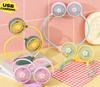 Summer Portable Neck Fan Outdoor Camping Foldable Mini Fan Rechargeable USB Fan for Students Children