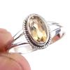 Natural Citrine Gemstone Handmade 925 Solid Sterling Silver Ring Size 9 R3Q75