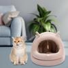 Cat Winter Warm Bed Sleeping Elk Design with Ball Universal Cartoon Semi Enclosed Pet