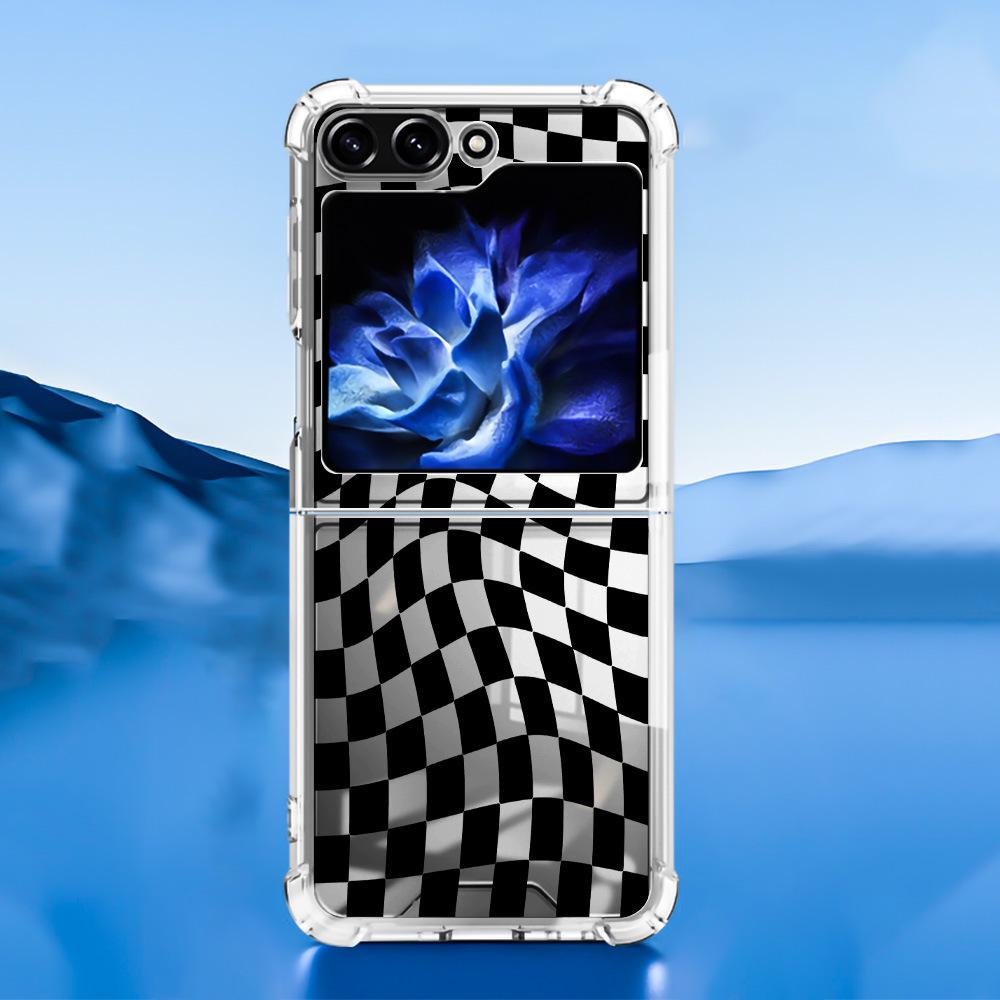 Чехол для телефона Samsung Galaxy Z Flip 5 Butterfly Lace 2-в-1 с материалом TPU+PC