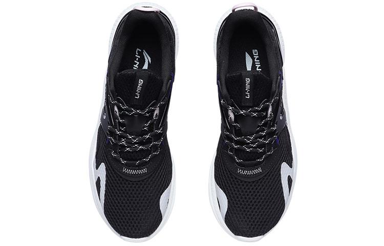 Li Ning Liuyun Lightweight Slip Resistant, Abrasion Resistant, Lightweight Low top Running Shoes Women's Black White AGLR036-1