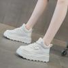 Women's Stylish Thick-Soled High-Top White Sneakers - 2025 Autumn/Winter Collection