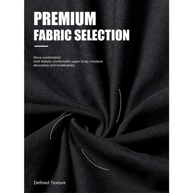 Европейские размеры Мужская черная футболка с принтом на русском языке, идеально подходит для повседневной носки и уличного стиля. Графическая футболка стандартного кроя из мягкой