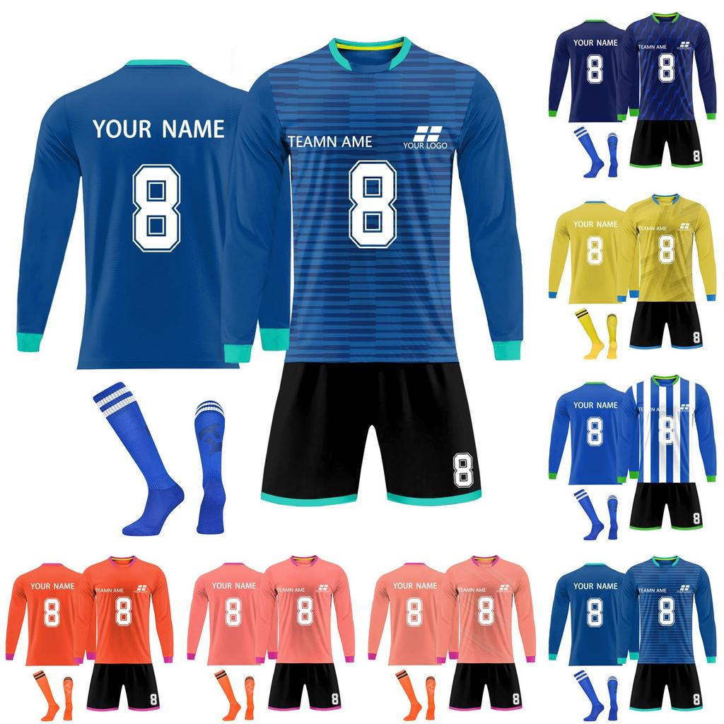 Personalised Shirts Kit Mens Girls With Name Number Custom Football Jerseys For Boys Training Suit