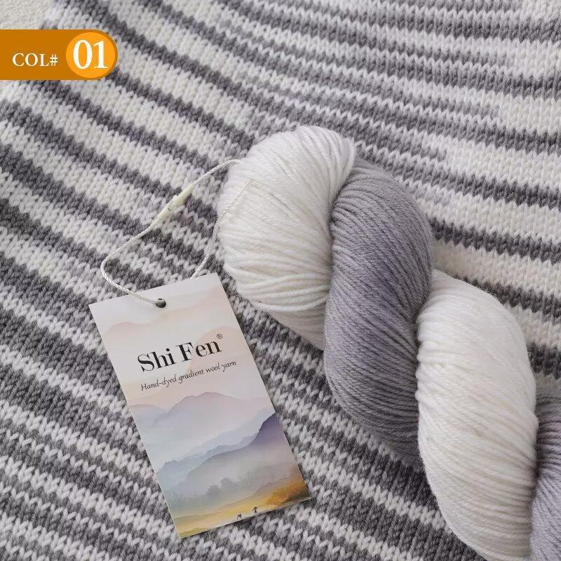 Hand-dyed Wool Yarn, Gradient DIY Knitting Patterns for Sweaters, Baby Silk Yarn Shawls, Scarves, and Handmade Hats
