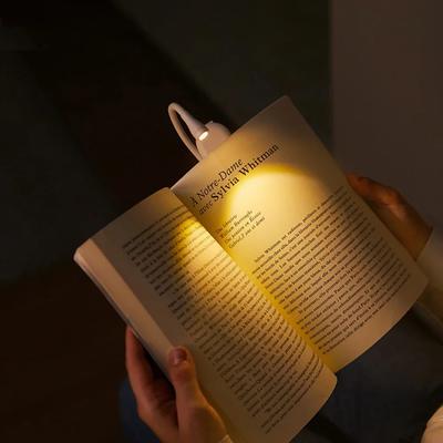 Новый стильный портативный мини-светильник с регулируемой яркостью на клипсе для защиты глаз в спальне, USB-зарядка для книг и кемпинга - Adjusta