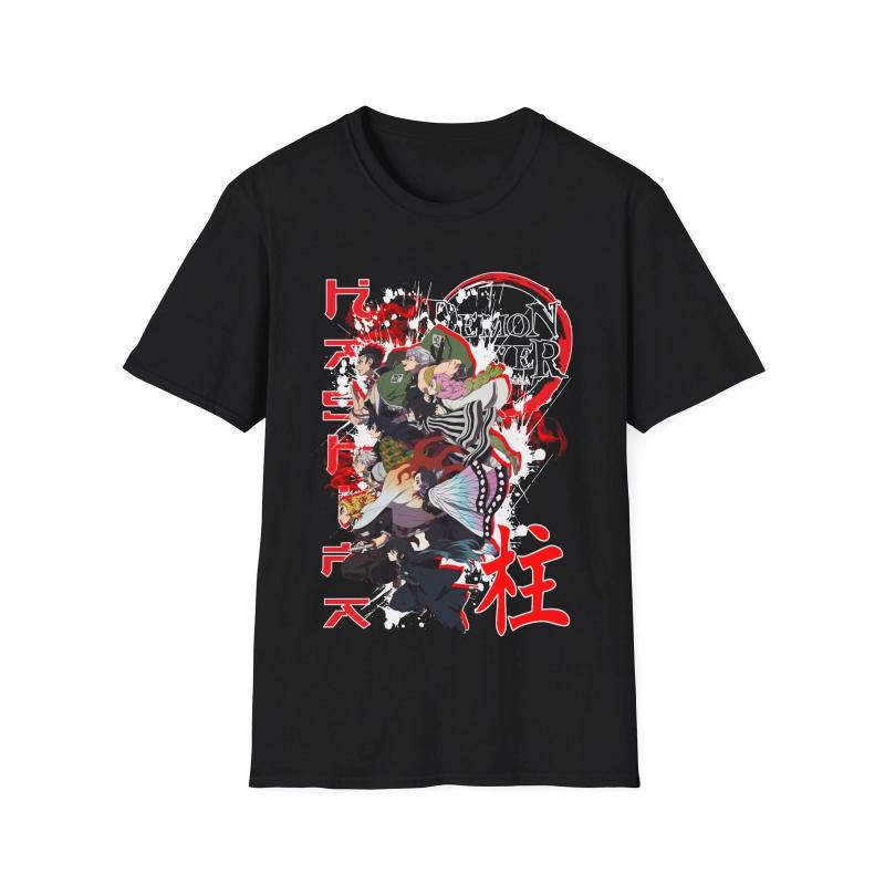 Demon Killer Hashiras Anime Two-dimensional Unisex T-shirt Summer New Men's and Women's Streetwear
