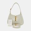 [Pre-Owned] Jackie 1961 Gold Lock Removable Extended Shoulder Strap Leather Half-Moon Underarm Bag Small - Very Good #WWPUM6