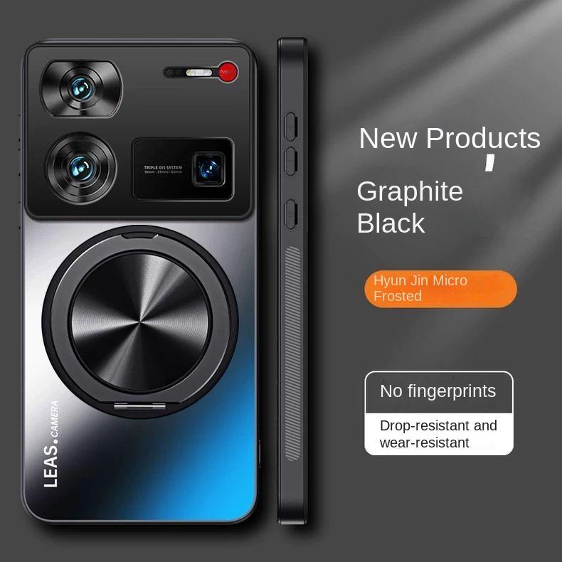 For ZTE Nubia Z60 Ultra Case Hard Matte With Ring Stand Magnetic Protective Back Cover Case For Nubia z60Ultra Full Cover Shell