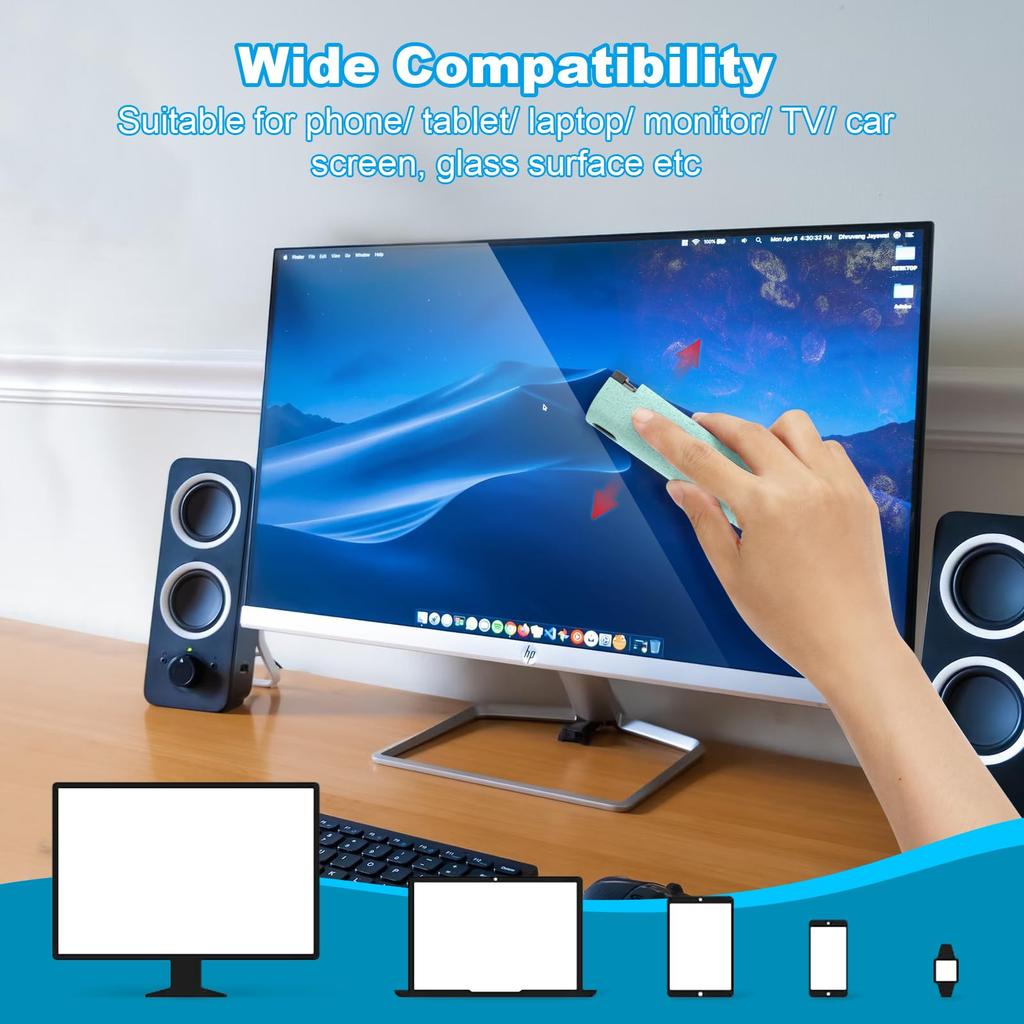 Microfiber Screen Cleaner Spray Bottle Set Mobile Phone Ipad Computer Microfiber Cloth Wipe Iphone Cleaning Glasses Wipes