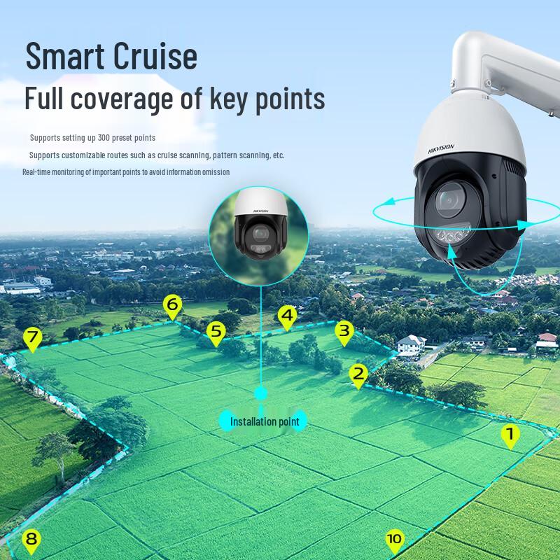 HIKVISION 4G PTZ камера безопасности на солнечных батареях, штекер CN (адаптер в комплекте)