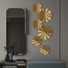 Wall Decor Unique Design Gold Disc Irregular Round Wall Pendants Sofa Ornaments Disc Wall Ornaments
