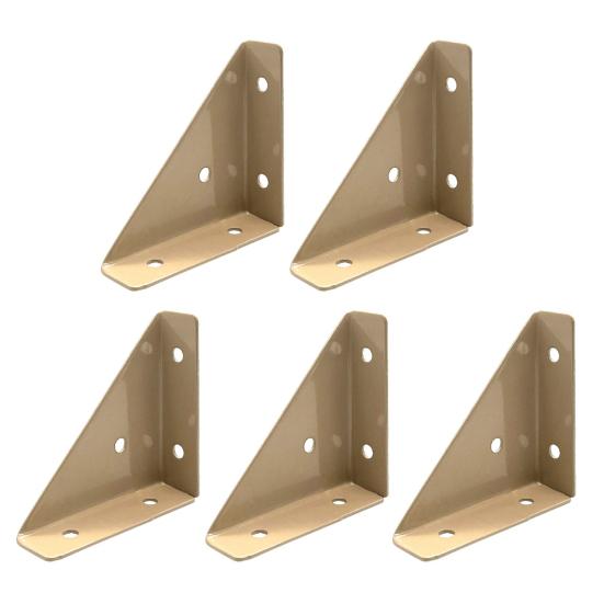 5Pcs Corner Brace Brackets Rustproof Corrosion Resistant Simple Installation 90-Degree Triangle Gusset Corner Brace Fasteners