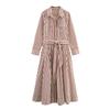 Kaslead New Women clothes Western Style Fashion Simple Stripe Shirt Style Dress 8622048