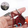 Adjustable Crochet Rings Knitting Finger Loop Yarn Guide Holder Peacock Weaving Hook Braided Open Thimble for DIY Craft Accessories Women Mother