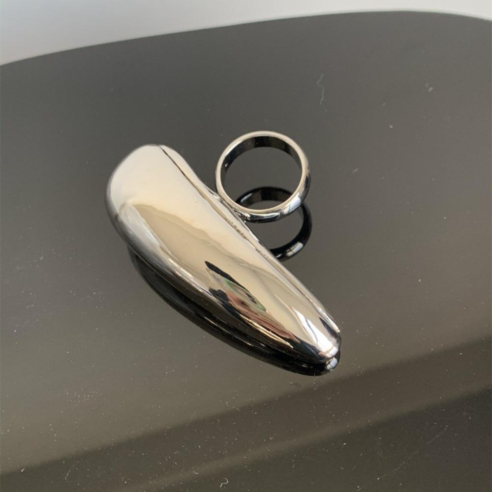 Роскошное большое кольцо-капля воды, преувеличенные массивные кольца, новое кольцо из цельного металла, большое кольцо