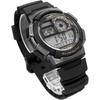 Мужские цифровые часы Casio с мировым временем AE-1000W-1AV Черный Цвет Оружейной Стали Водонепроницаемые Легкий Дизайн