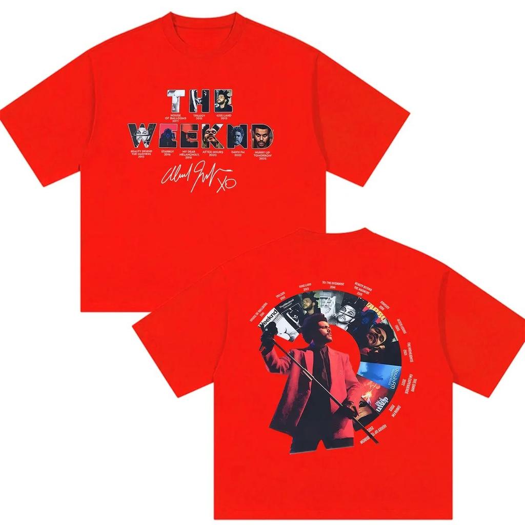 Rappe The Weeknd Hurry Up Tomorrow Tour Graphic T Shirts Unisex Women Hip Hop Vintage Fashion Oversized Cotton TShirt YK