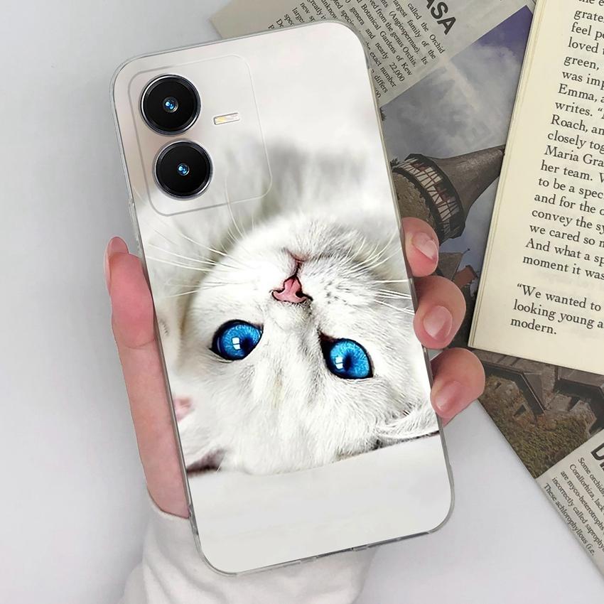 Прозрачный чехол для телефона для Vivo Y36 Y22S Y33 Y35 Y37 Y27 Милый утиный узор Мягкий силикон Высокое качество Устойчивый к царапинам Защитный чехол для Vivo Чехлы