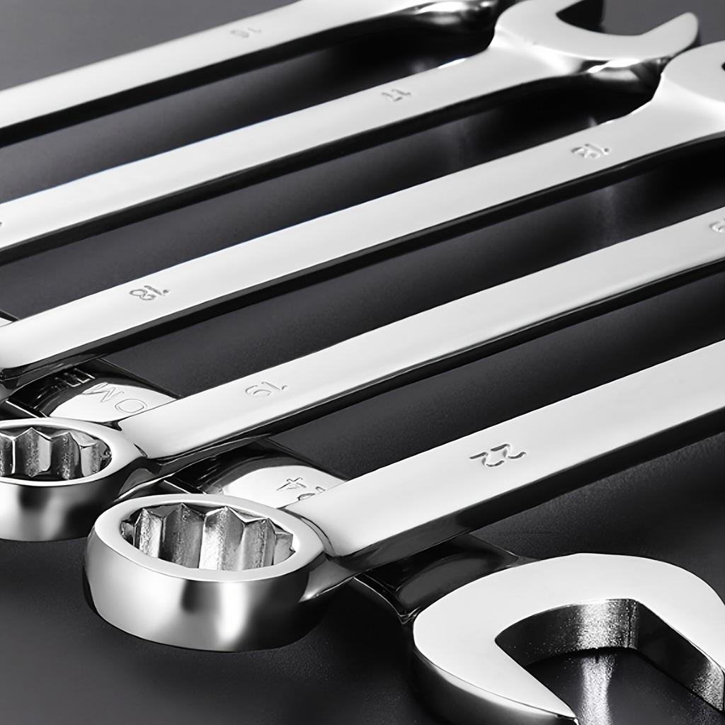 Набор из 14 комбинированных ключей, двухцелевые метрические и стандартные механические ключи с диапазоном 8 мм - 24 мм, компактный ящик для хранения