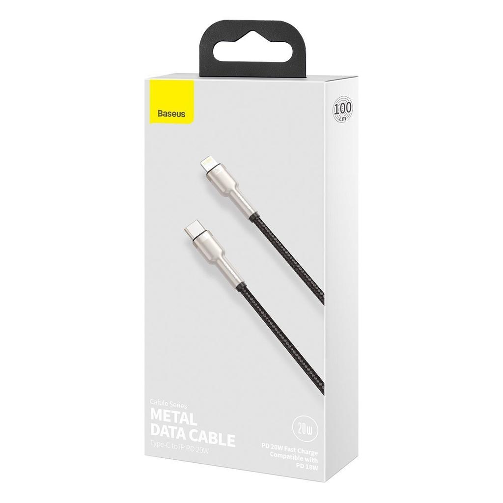 Kabel Usb-C Do Lightning Baseus Cafule, Pd, 20W, 1M (Czarny)