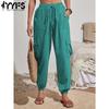 Women's Fashion Summer Spring Casual Solid Color Print Loose Waistline Trousers Pants & Capris