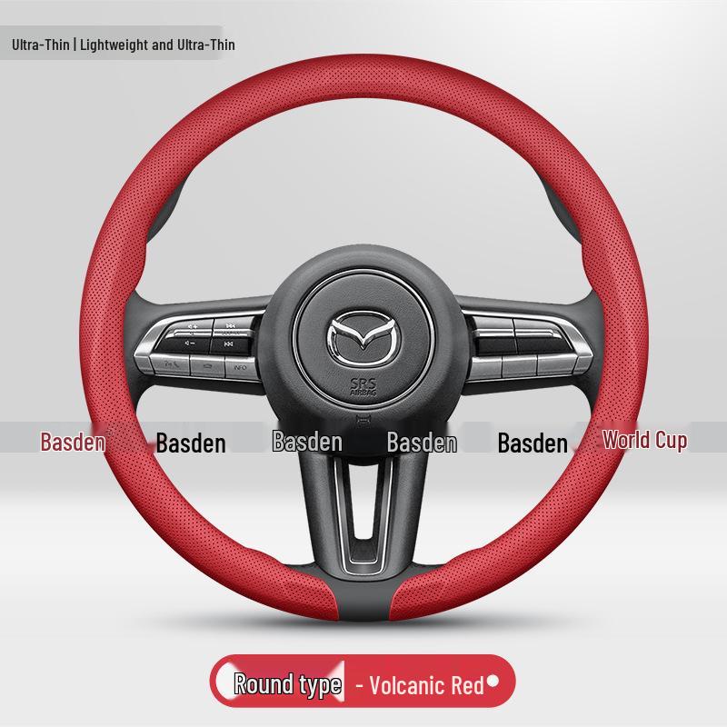 Чехол на 3-спицевое рулевое колесо Mazda Axela, CX5, M6, CX4, CX-30, Atenza (EZ-60)