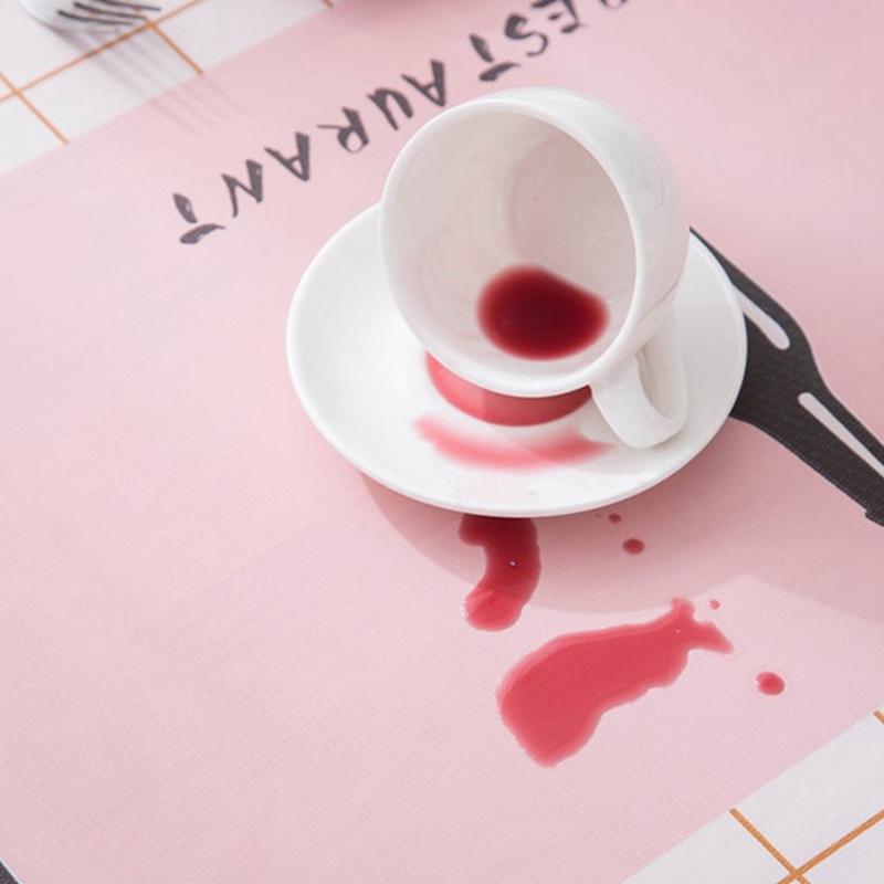 Пластиковая ПВХ прямоугольная сетка с принтом, водонепроницаемая маслостойкая кухонная обеденная скатерть, коврик с клеенкой, противообрастающая ткань