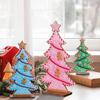 Рождественская елка декор конфетные цвета дизайн пряничного человечка дерево настольное украшение стена каминная полка орнамент подарок