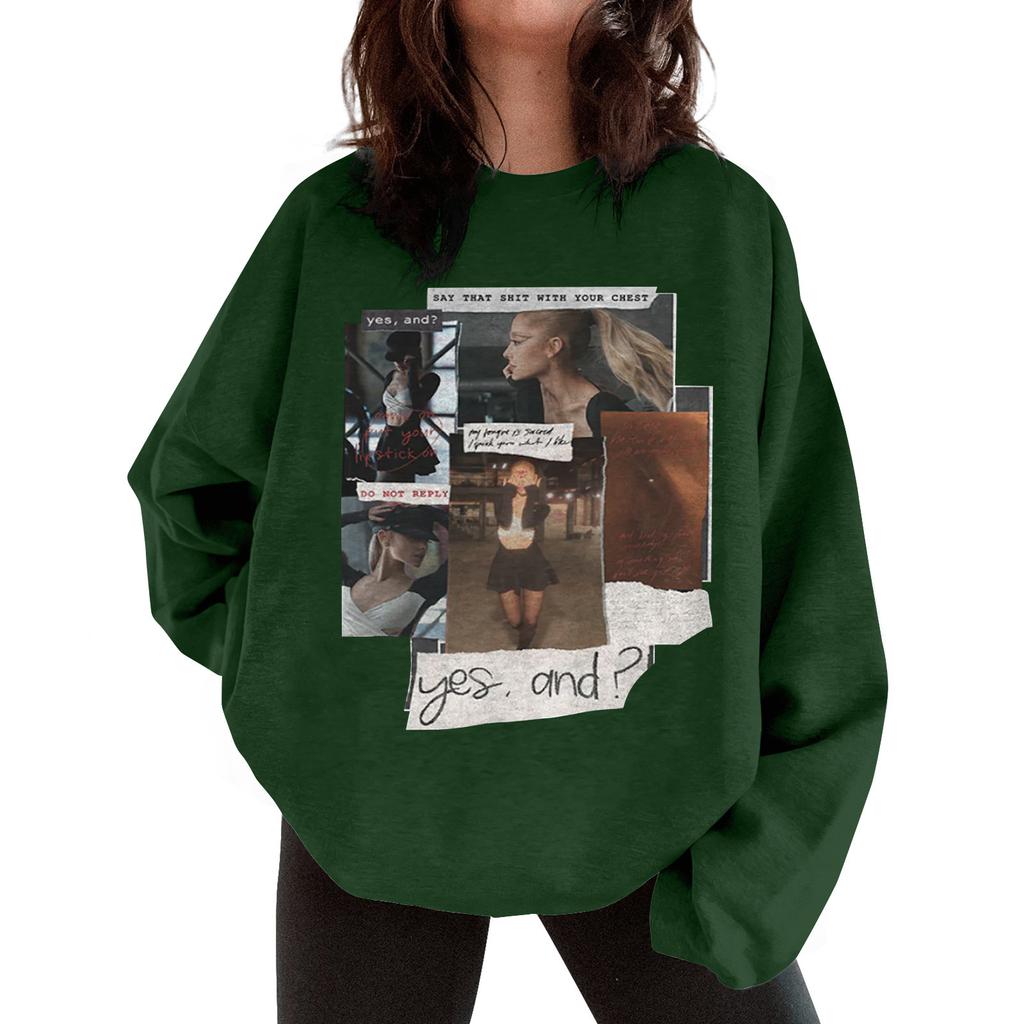 Женская свободная толстовка с капюшоном с принтом, повседневная модная спортивная толстовка