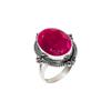 Кольцо из серебра 925 пробы с рубином и окрашенным кварцем V4554, красное кольцо, овальное кольцо, подарок на День святого Валентина, подарок для нее, подарок на день рождения, ювелирные изделия ручной работы, серебряное украшение