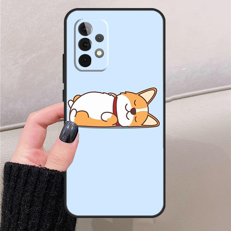 Мультяшный корги для Samsung Galaxy A57 A37 A17 A56 A36 A16 A26 A53 A33 A13 A54 A14 A15 A35 A55 A52 A32 Чехол