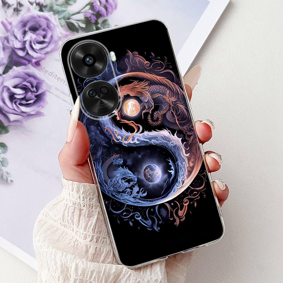 For Huawei Nova 11 SE BON-AL00 Case For Huawei Nova 12 SE Cover BNE-LX1 Luxury Butterfly Love Fashion Flowers Cool Lion Painted