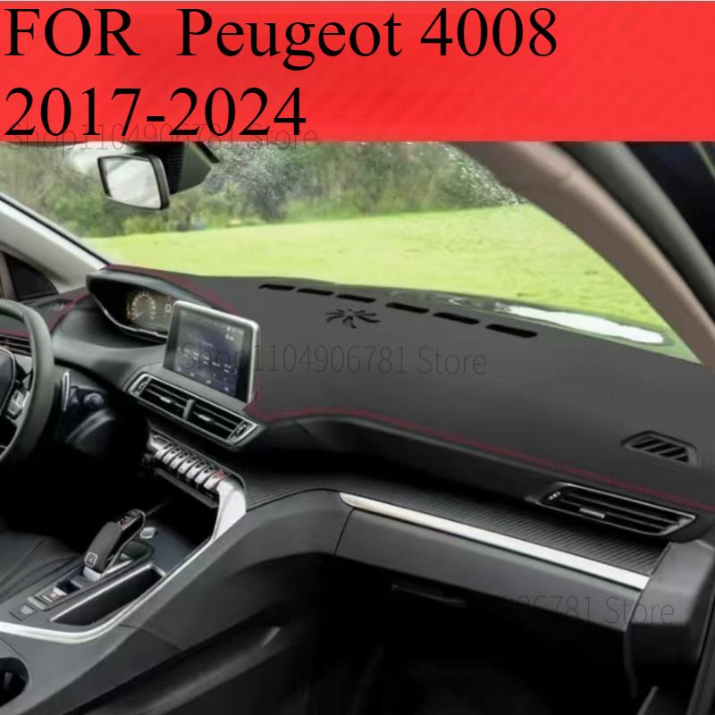 FOR Peugeot 4008 2017- Car Dash Mat Dashmat Dashboard Mat Cover Sun Shade Dash Board Cover Carpet Accessories