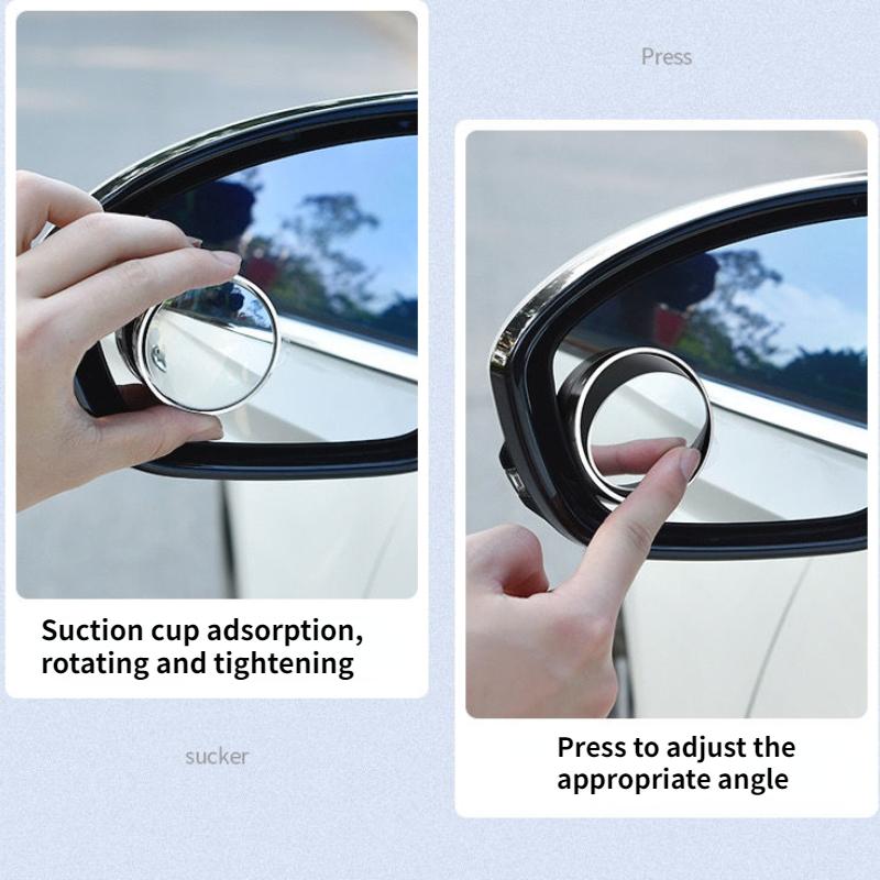 2Pcs Car Mirror HD Convex Mirror Blind Spot Auto Rearview Mirror 360 Degree Wide Angle Vehicle Parking Mirrors