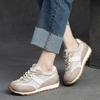 Johnature Кроссовки из натуральной кожи, повседневная спортивная обувь, универсальные женские туфли на плоской подошве в стиле ретро с круглым носком на шнуровке