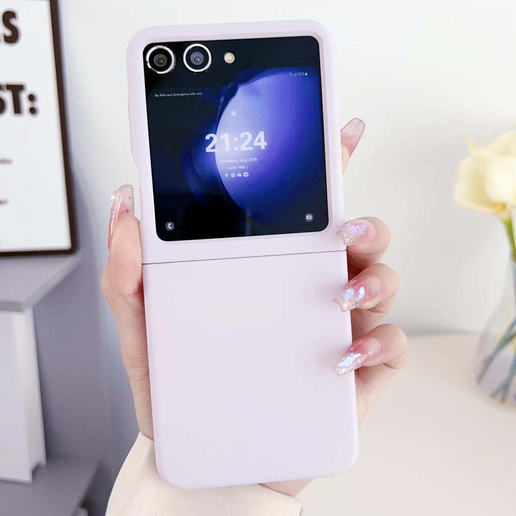 Пластиковый защитный чехол для телефона Samsung Galaxy Z Flip 6 5 Flip6 Flip5 5G с большим окном и твердым корпусом, устойчивый к падению