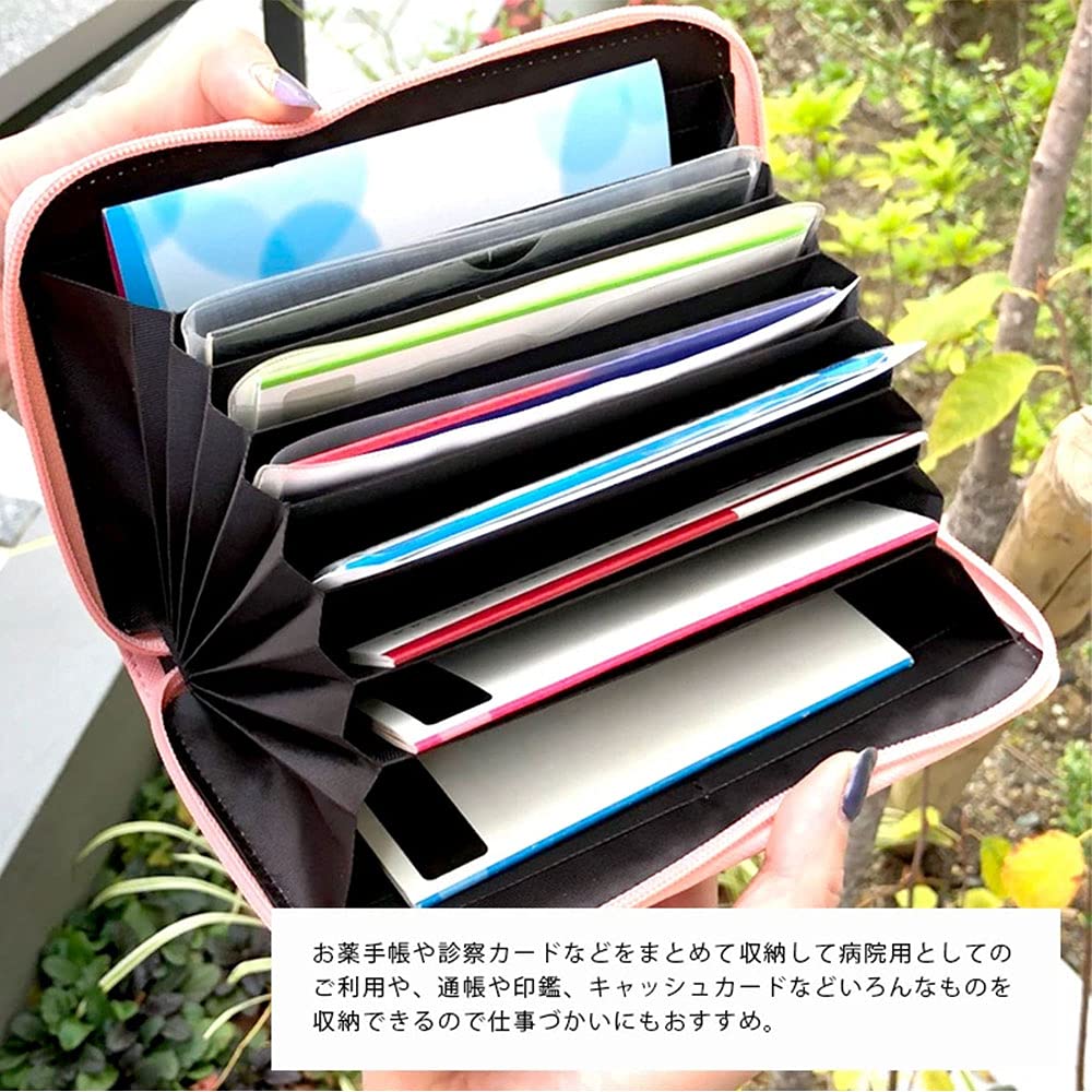 Bankbook Can Hold a Mother and Child Health Handbook Large Passport Pension Handbook Can Hold Ribbon Floral Pattern Case, Anti-magnetic,