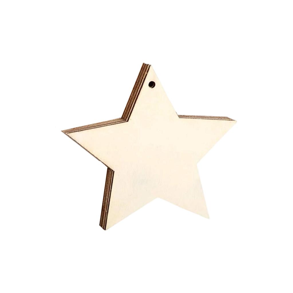 Wooden Ornaments – 10 Pcs Ornament Decoration Kit For The Christmas Tree – Wooden Decorations With Hanging Cords