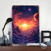 Sunset in a Starry Sky Tinplate Poster Customized Wall Art Vintage Retro Metal Signs for Room Decoration Garage Decorations Home