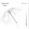 Очень большой прозрачный ветроустойчивый складной зонт с длинной ручкой - корейский стиль для двоих