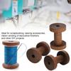 3pcs Wood Wooden Spools Dark Brown Wooden Bobbins Thread Organiser Sewing Spools  Crafts DIY