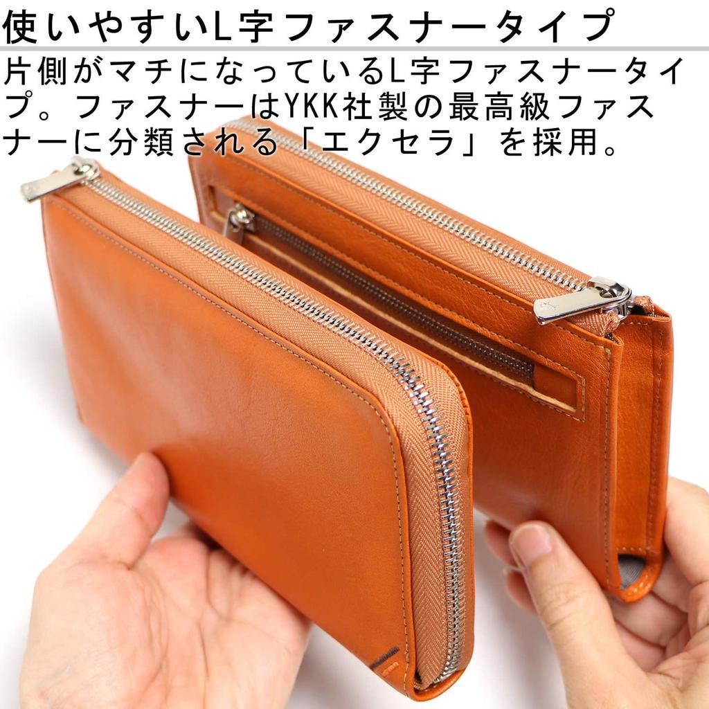 Кожаный кошелек Craftsman Dualline для смартфона, длинный кошелек на молнии, подходит для хранения смартфонов, кошелек из натуральной кожи Tochigi, кожаный смартфон