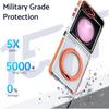 Вращающийся на 360° магнитный чехол для телефона Чехол для Samsung Galaxy Z Flip 6 Flip6 5G Прозрачный противоударный чехол